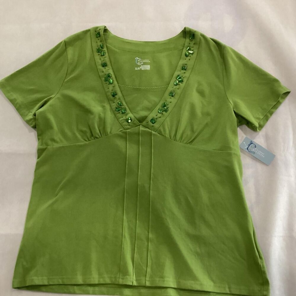 Classic-elements Women's Green Blouse